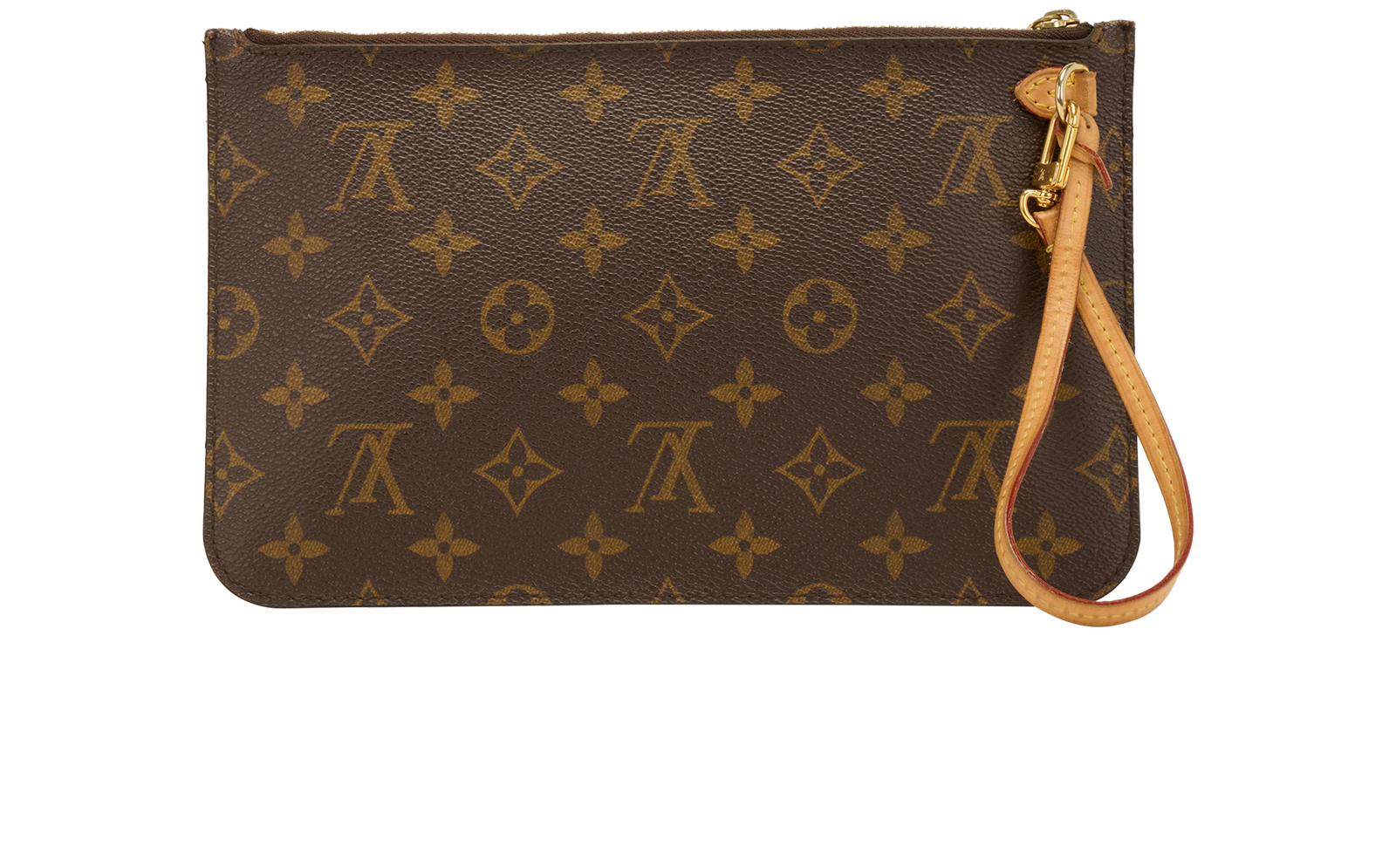 Neverfull Pouch, &pound;350, Handbags, Beige/Brown, Canvas, Back view
